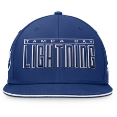 Tampa Bay Lightning Fanatics Fundamental Gino Stack Snapback Hat Blue