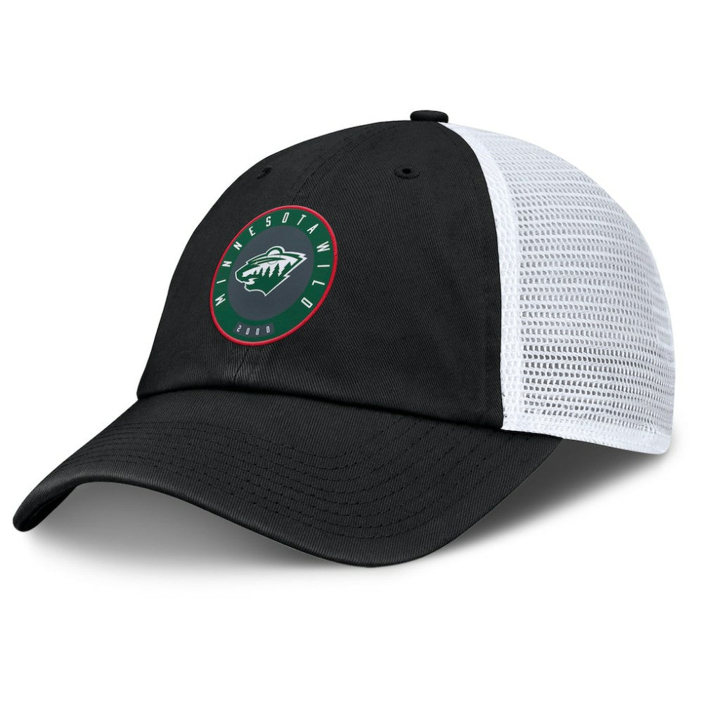 Minnesota Wild Fanatics Averie Trucker Adjustable Hat Black/Gray