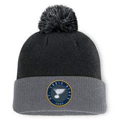 St. Louis Blues Fanatics Aspyn Cuffed Knit Hat with Pom Black