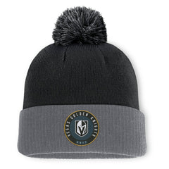 Vegas Golden Knights Fanatics Aspyn Cuffed Knit Hat with Pom Black