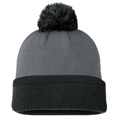 Pittsburgh Penguins Fanatics Women's Cuffed Knit Hat with Pom Charcoal