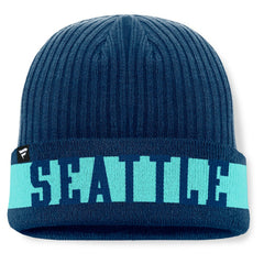 Seattle Kraken Fanatics Blueliner Cuffed Knit Hat Deep Sea Blue