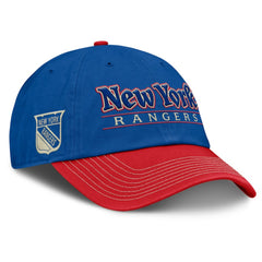 New York Rangers Fanatics Heritage Home Ice Two-Tone Adjustable Hat Blue/Red