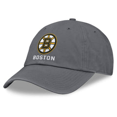 Boston Bruins Fanatics Washed Adjustable Hat Charcoal