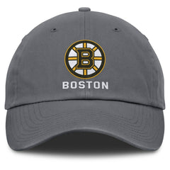 Boston Bruins Fanatics Washed Adjustable Hat Charcoal