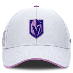 Vegas Golden Knights Fanatics Authentic Pro Hockey Fights Cancer Adjustable Hat White