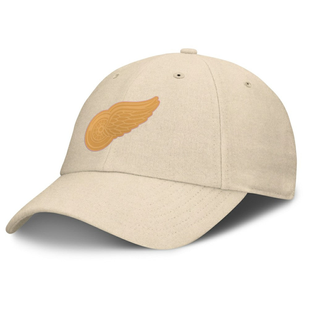 Detroit Red Wings Fanatics Front Office Canvas Adjustable Hat Tan