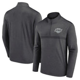 Los Angeles Kings Logo Athletic Head-to-Head Raglan Quarter-Zip Top Heather Charcoal
