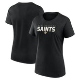 New Orleans Saints Logo Athletic Women's Lean T-Shirt - Black outlet