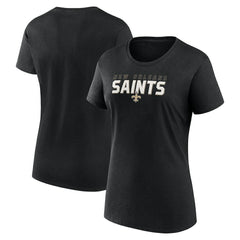 New Orleans Saints Logo Athletic Women's Lean T-Shirt - Black outlet