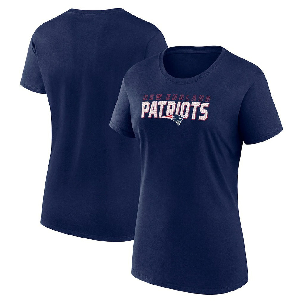 New England Patriots Logo Athletic Women's Lean T-Shirt - Navy discount
