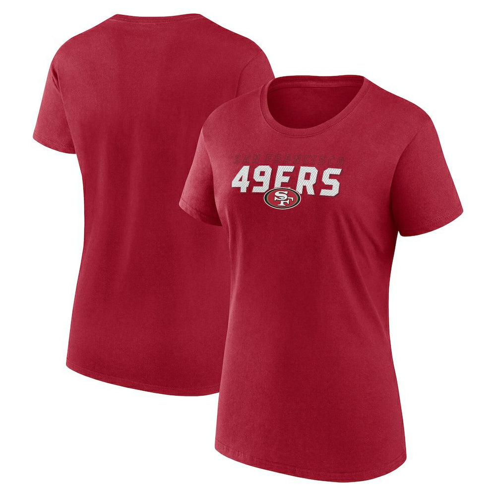 San Francisco 49ers Logo Athletic Women's Lean T-Shirt - Scarlet sale