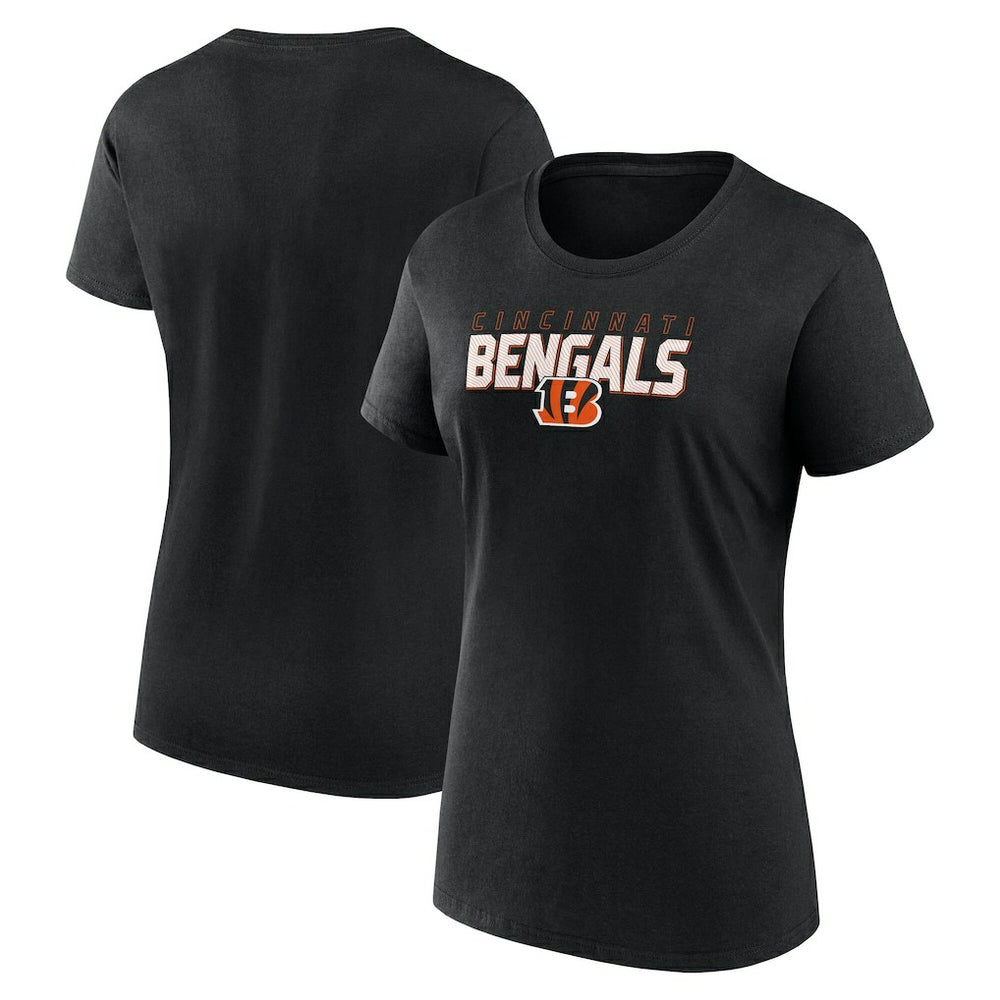 Cincinnati Bengals Logo Athletic Women's Lean T-Shirt - Black discount