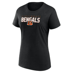 Cincinnati Bengals Logo Athletic Women's Lean T-Shirt - Black discount