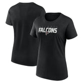 Atlanta Falcons Logo Athletic Women's Lean T-Shirt - Black outlet