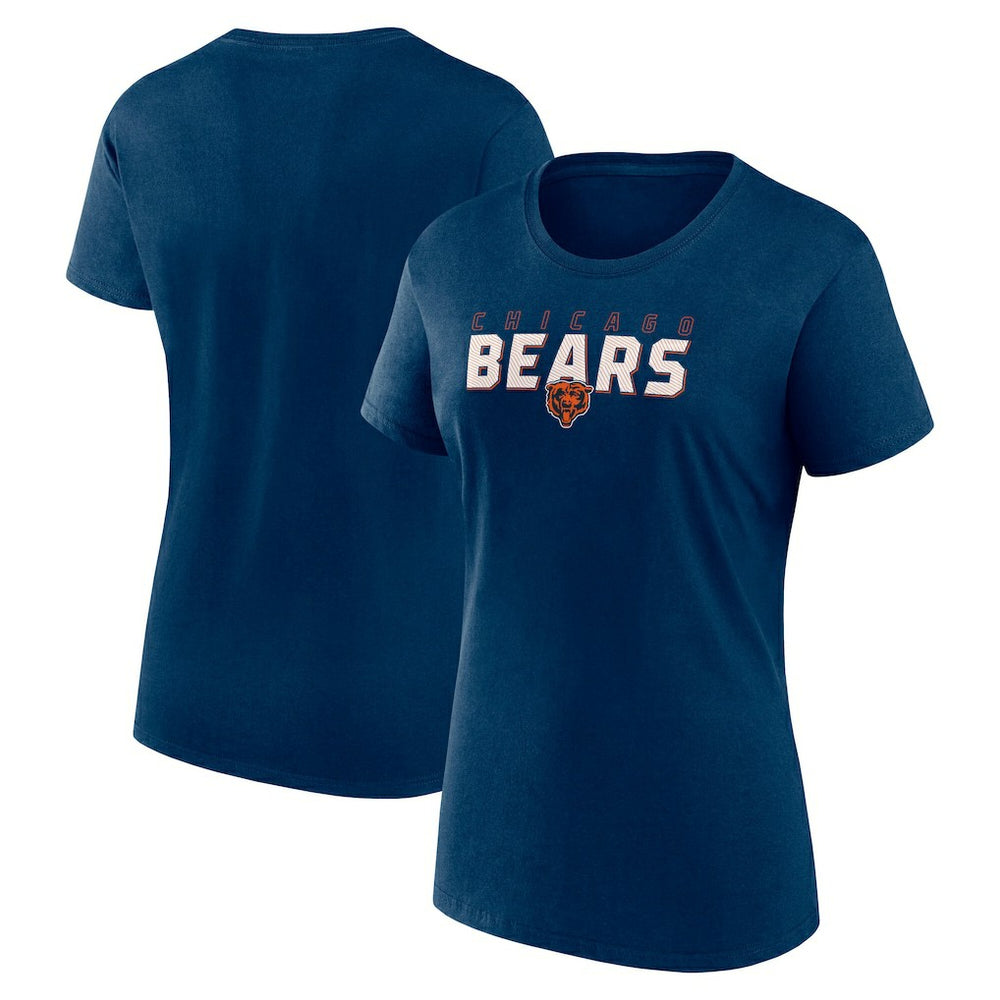 Chicago Bears Logo Athletic Women's Lean T-Shirt - Navy outlet