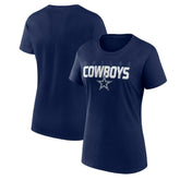 Dallas Cowboys Logo Athletic Women's Lean T-Shirt - Navy cheap