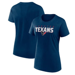 Houston Texans Logo Athletic Women's Lean T-Shirt - Navy discount