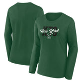 New York Jets Logo Athletic Women's Grip Long Sleeve T-Shirt - Green outlet