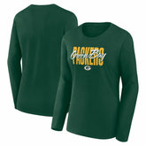 Green Bay Packers Logo Athletic Women's Grip Long Sleeve T-Shirt - Green cheap
