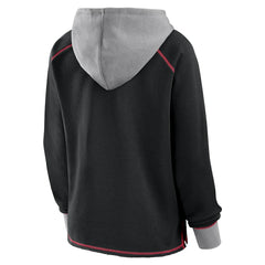 Atlanta Falcons Logo Athletic Women's Boom Fleece Pullover V-Neck Hoodie - Black discount