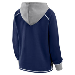 Dallas Cowboys Logo Athletic Women's Boom Fleece Pullover V-Neck Hoodie - Navy sale