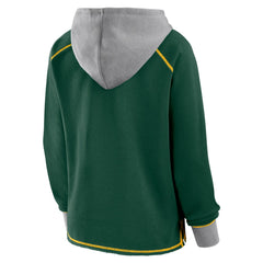 Green Bay Packers Logo Athletic Women's Boom Fleece Pullover V-Neck Hoodie - Green sale