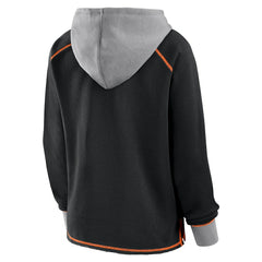 Cincinnati Bengals Logo Athletic Women's Boom Fleece Pullover V-Neck Hoodie - Black outlet