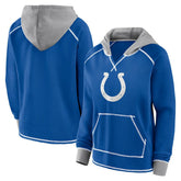 Indianapolis Colts Logo Athletic Women's Boom Fleece Pullover V-Neck Hoodie - Royal on sale