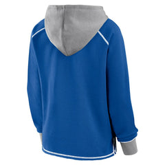 Indianapolis Colts Logo Athletic Women's Boom Fleece Pullover V-Neck Hoodie - Royal on sale