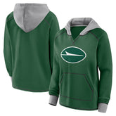 New York Jets Logo Athletic Women's Boom Fleece Pullover V-Neck Hoodie - Green sale
