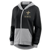 New Orleans Saints Logo Athletic Women's Hit It French Terry Full-Zip Hoodie - Black on sale