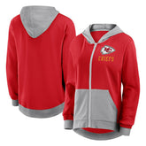 Kansas City Chiefs Logo Athletic Women's Hit It French Terry Full-Zip Hoodie - Red cheap