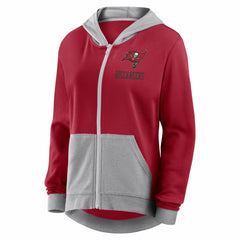 Tampa Bay Buccaneers Logo Athletic Women's Hit It French Terry Full-Zip Hoodie - Red discount