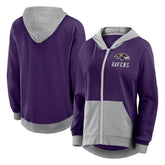 Baltimore Ravens Logo Athletic Women's Hit It French Terry Full-Zip Hoodie - Purple outlet