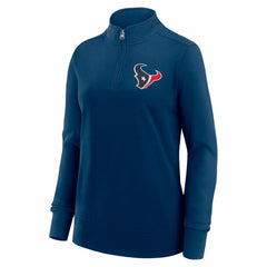 Houston Texans Logo Athletic Women's Velocity Quarter-Zip Jacket - Navy cheap