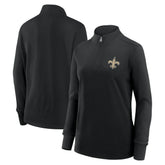 New Orleans Saints Logo Athletic Women's Velocity Quarter-Zip Jacket - Black on sale