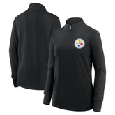 Pittsburgh Steelers Logo Athletic Women's Velocity Quarter-Zip Jacket - Black sale