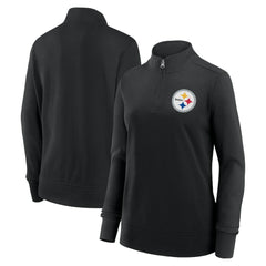 Pittsburgh Steelers Logo Athletic Women's Velocity Quarter-Zip Jacket - Black sale