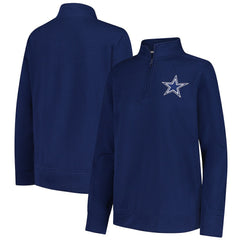 Dallas Cowboys Logo Athletic Women's Velocity Quarter-Zip Jacket - Navy on sale