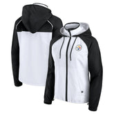 Pittsburgh Steelers Women's Full-Zip Anorak Hoodie Jacket - White online