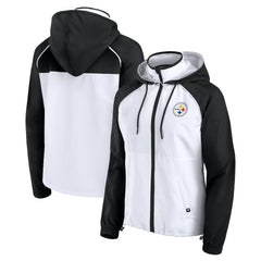 Pittsburgh Steelers Women's Full-Zip Anorak Hoodie Jacket - White online