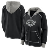 Los Angeles Kings Logo Athletic Women's Hit It French Terry Full-Zip Hoodie Black