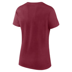 Colorado Avalanche Logo Athletic Women's Launch Scoop Neck T-Shirt Burgundy
