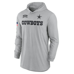 Dallas Cowboys 2024 Salute to Service Lightweight Dri-FIT Long Sleeve Hoodie T-Shirt - Gray | Nike online