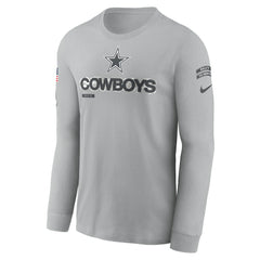 Dallas Cowboys 2024 Salute To Service Long Sleeve T-Shirt - Gray | Nike sale