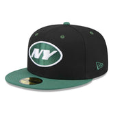 New York Jets New Era Flipside 2Tone 59FIFTY Fitted Hat - Black/Green online