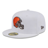 Cleveland Browns New Era Omaha 59FIFTY Fitted Hat - White on sale