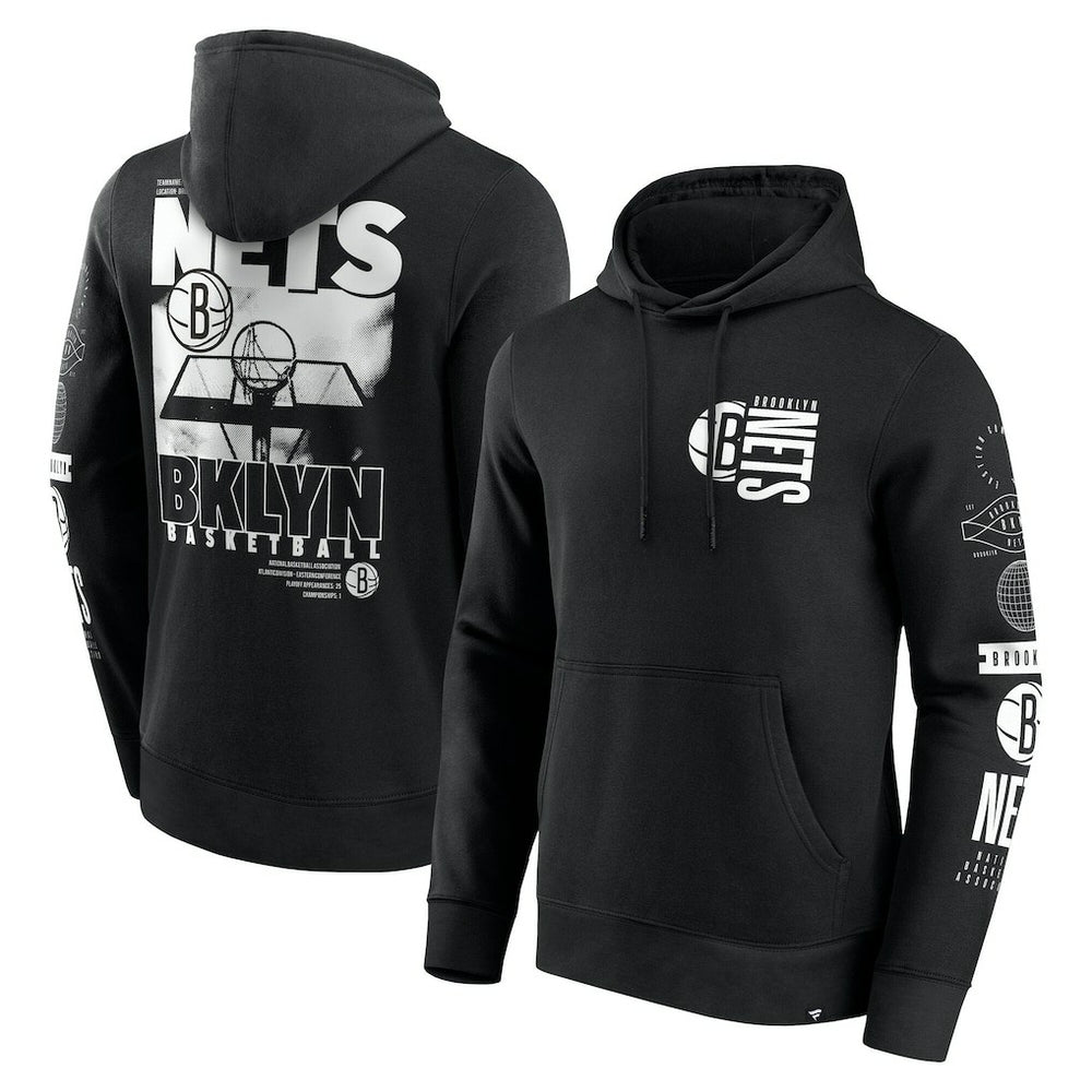 Brooklyn Nets Game Time Crossover Pullover Hoodie - Black | Fanatics on sale