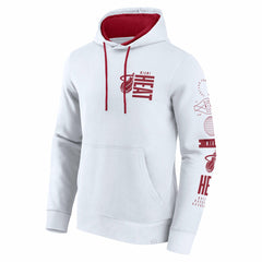 Miami Heat Game Time Crossover Pullover Hoodie - White | Fanatics outlet